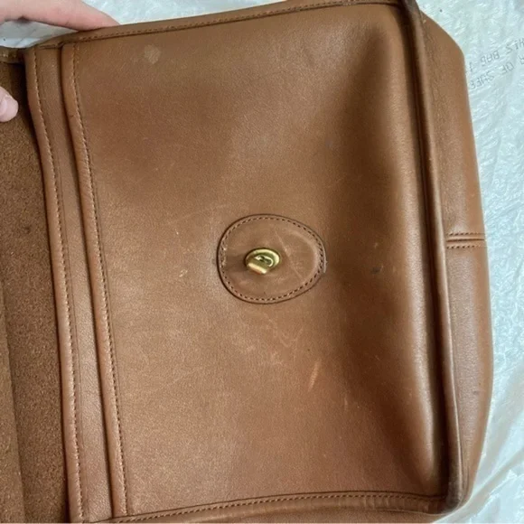 Coach vintage English tan leather reissue Willis bag 0 9927 - Picture 8 of 14